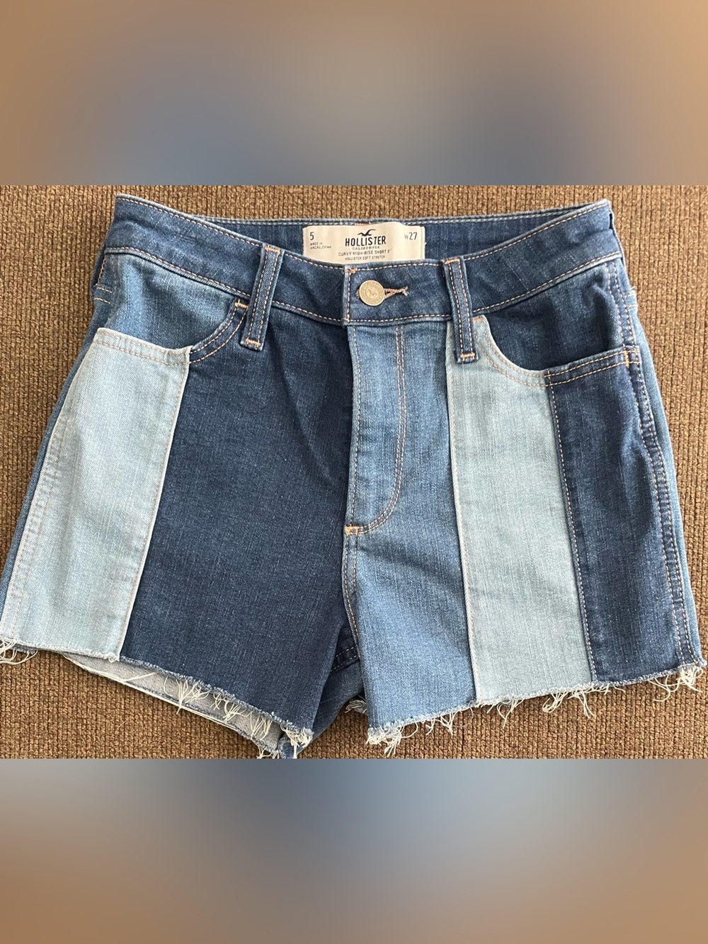 Women’s/Juniors Hollister Colorblock Denim Cutoff Shorts Size 5/27